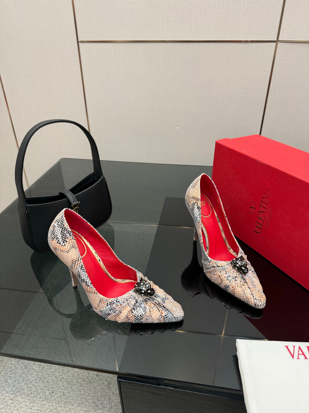 VT Panthea Pumps 105Mm Beige Multicolor Goatskin 630179