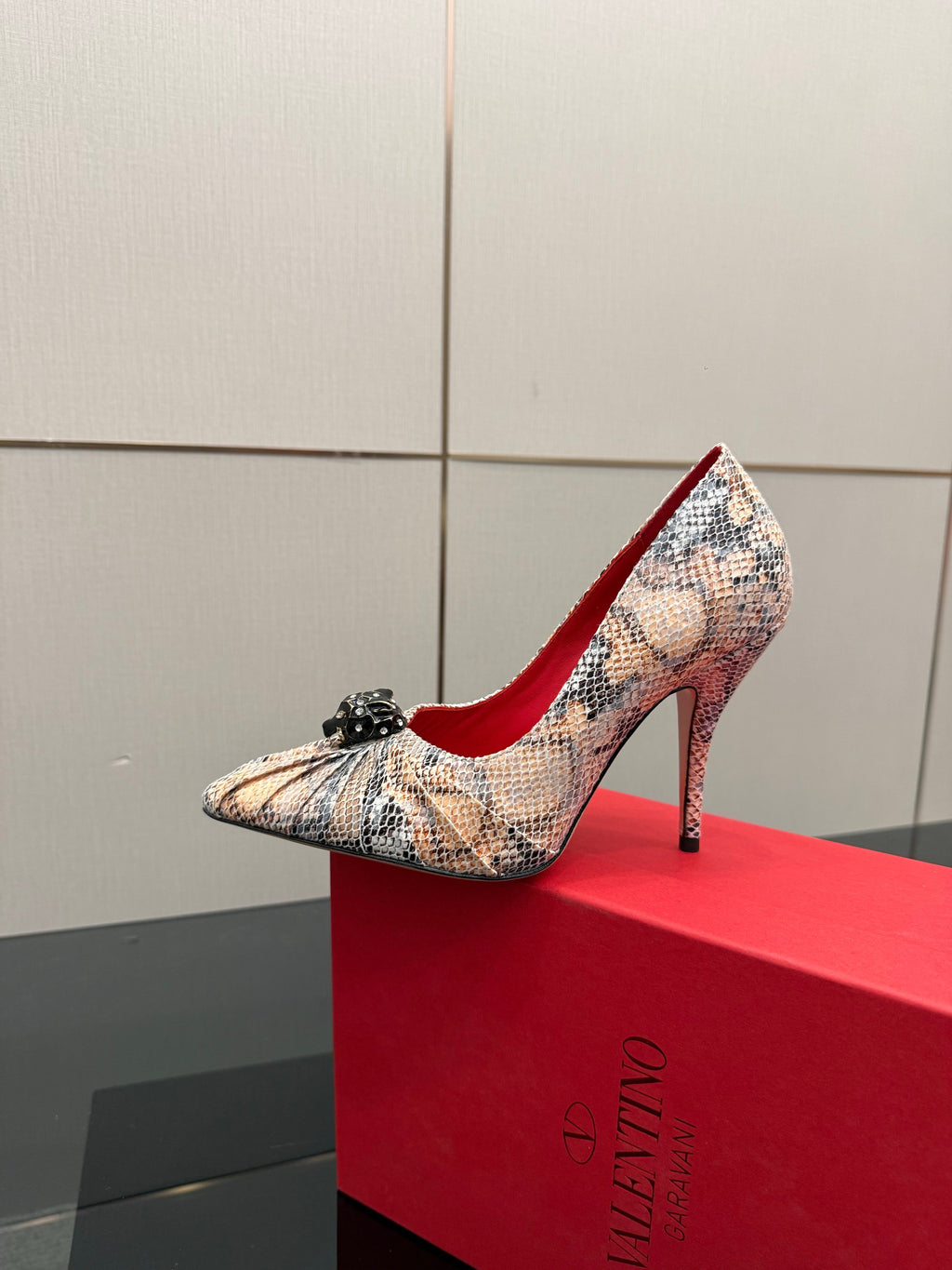 VT Panthea Pumps 105Mm Beige Multicolor Goatskin 630179