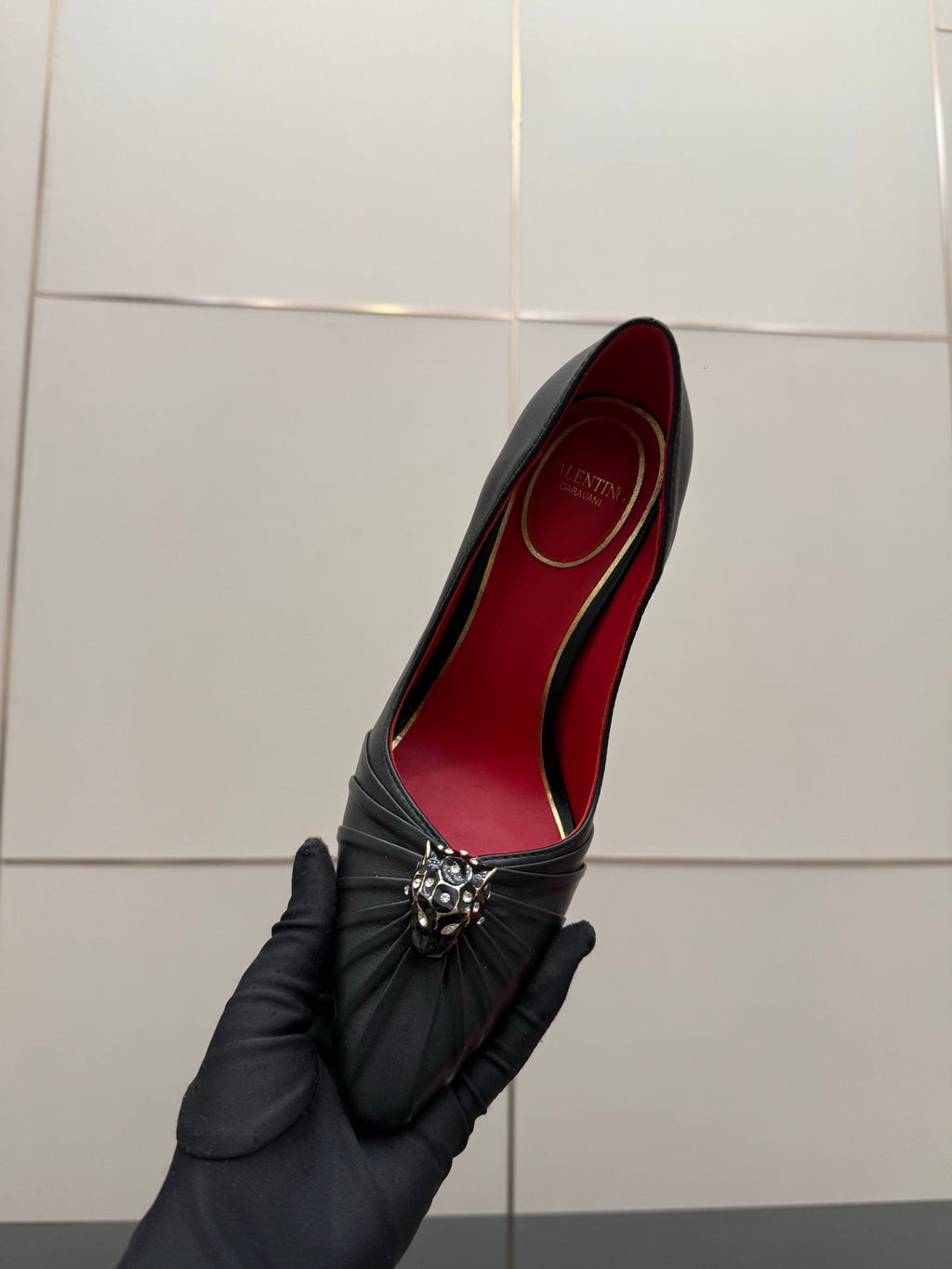 VT Panthea Pumps 105Mm Black Goatskin 630182