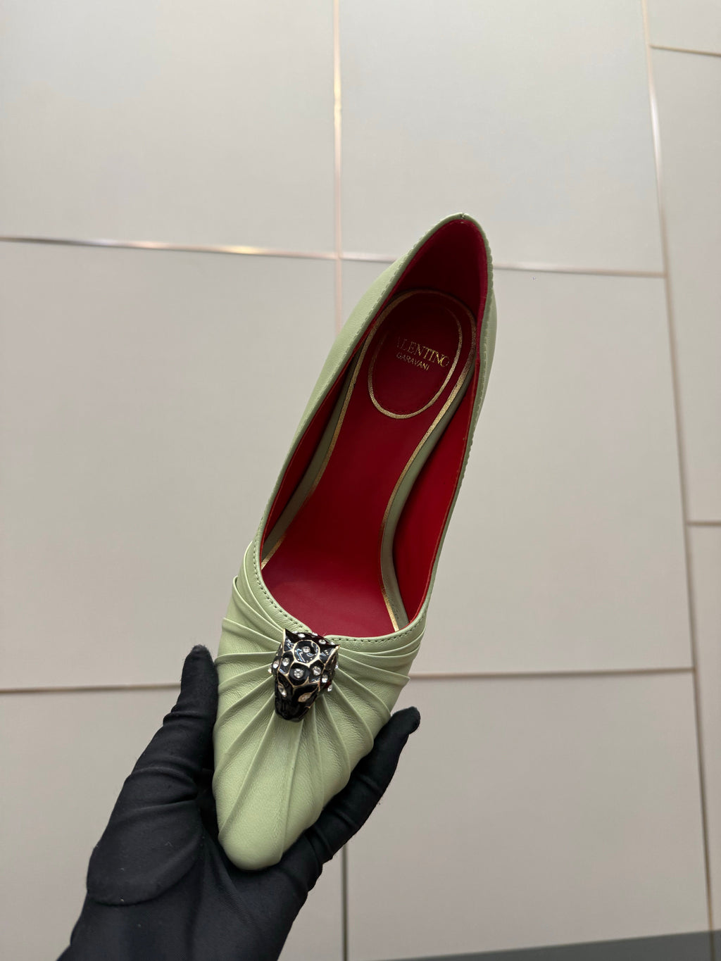 VT Panthea Pumps 105Mm Light Green Goatskin 630183