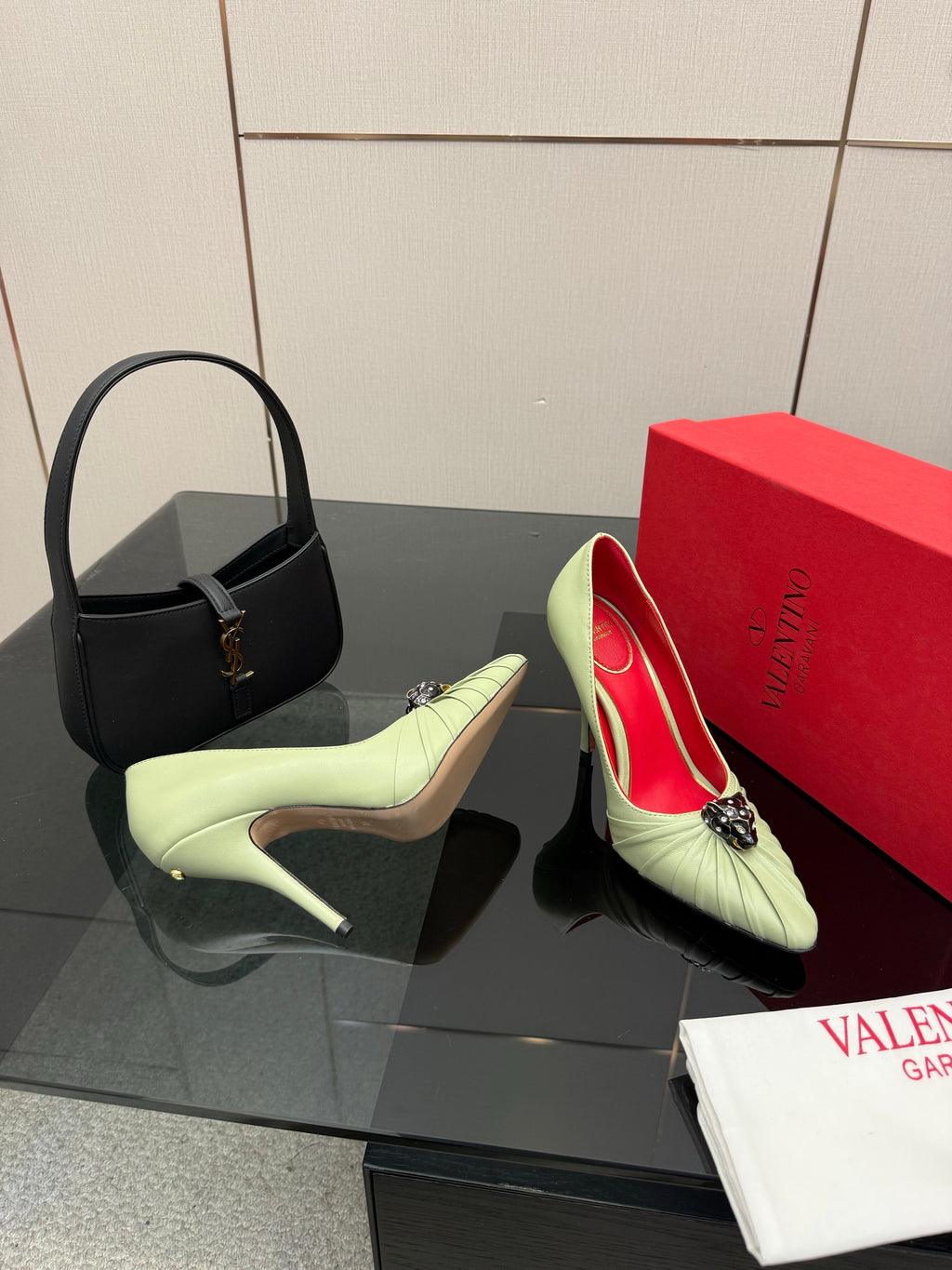 VT Panthea Pumps 105Mm Light Green Goatskin 630183