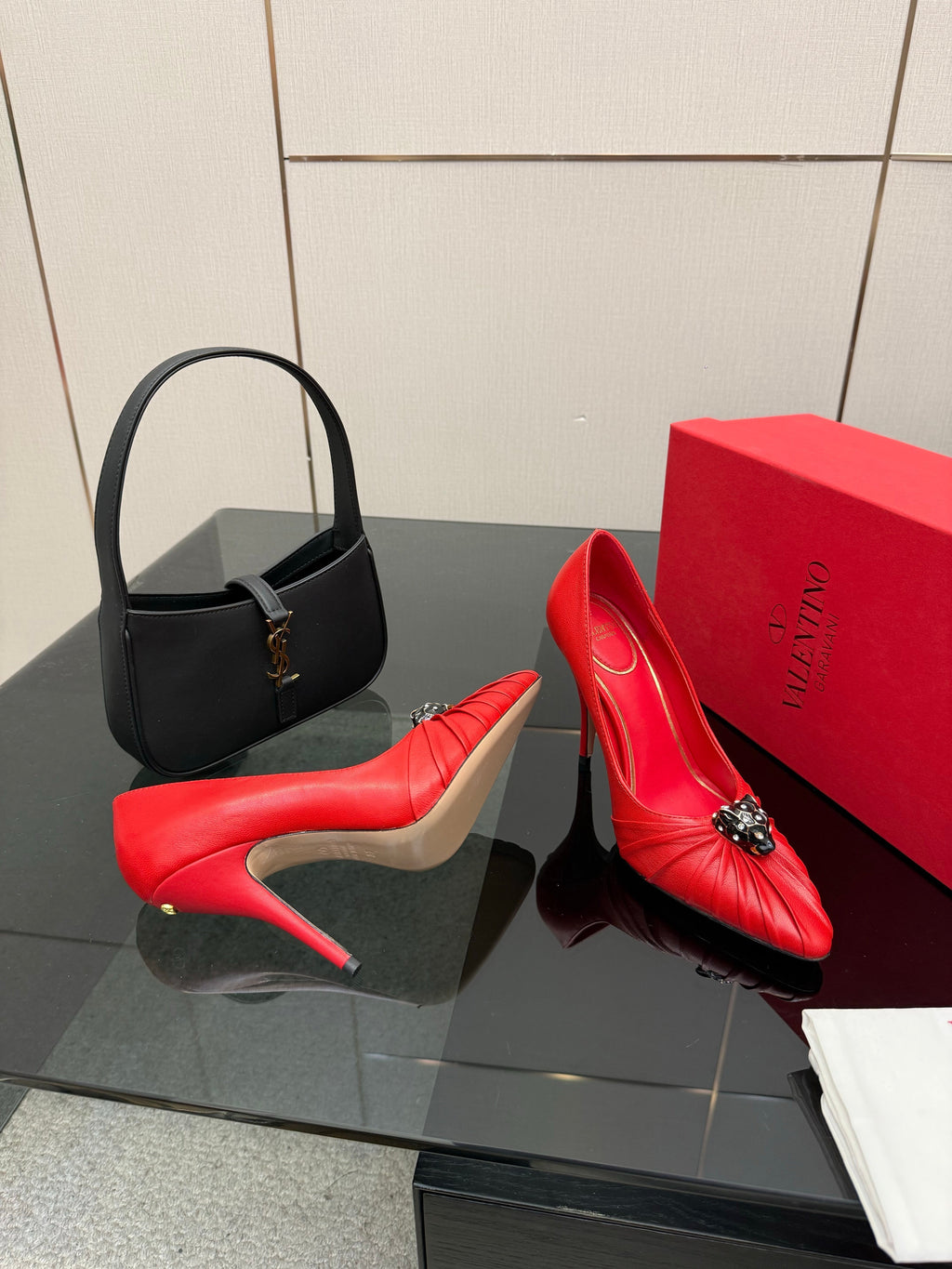 VT Panthea Pumps 105Mm Red Goatskin 630181
