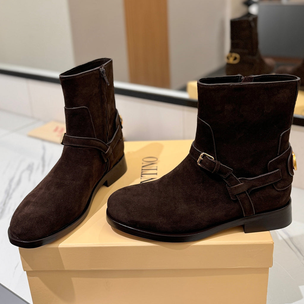 Valentino 2025 Pattie Boot Dark Brown Suede 560745