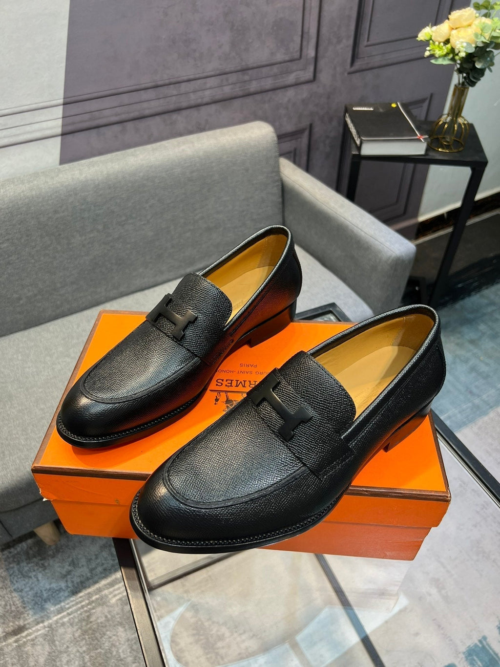 HM PARIS LOAFER BLACK EPSOM CALFSKIN