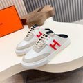 HM Men's Keep Mule White Calfskin Suede 652001