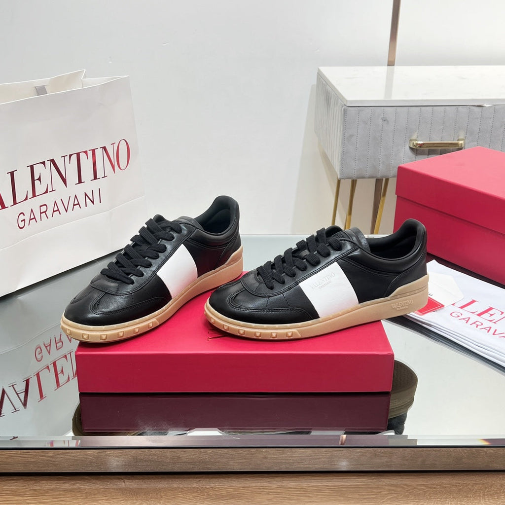 VL 25s Upvillage Sneakers In White Mix Black Lambskin