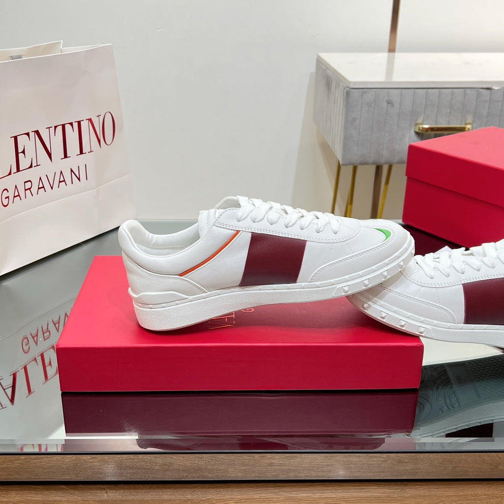 VL 25s Upvillage Sneakers In White Mix Red Lambskin