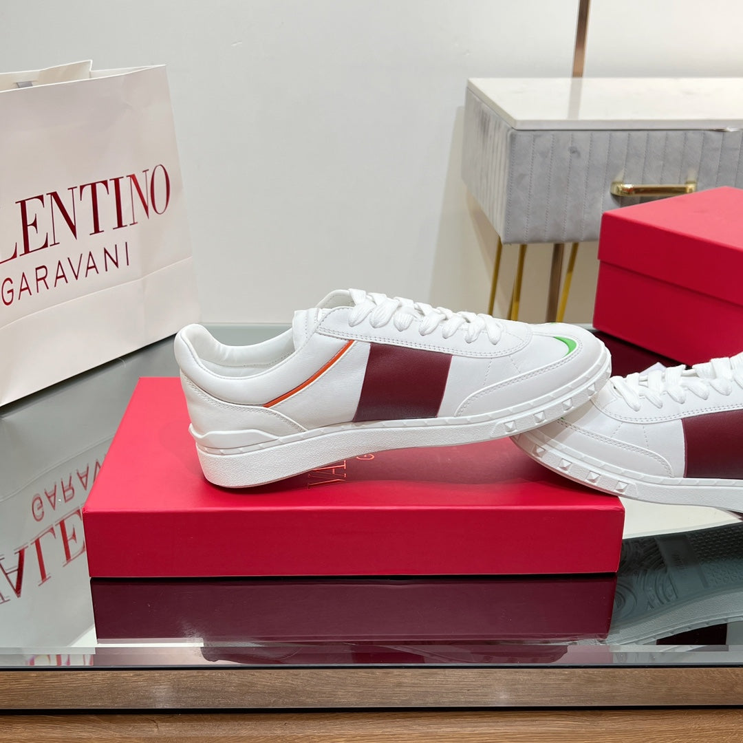 VL 25s Upvillage Sneakers In White Mix Red Lambskin