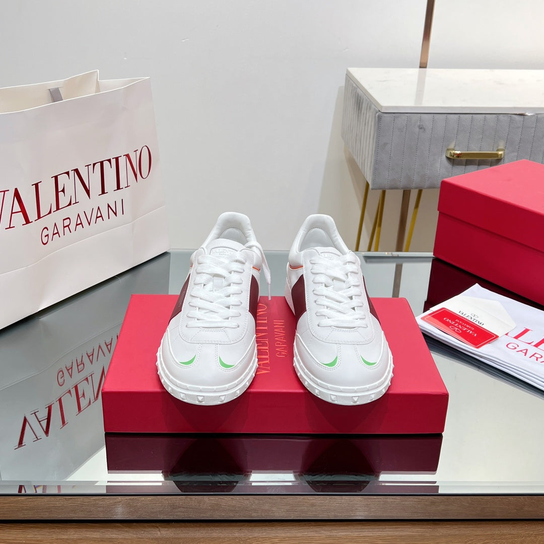 VL 25s Upvillage Sneakers In White Mix Red Lambskin