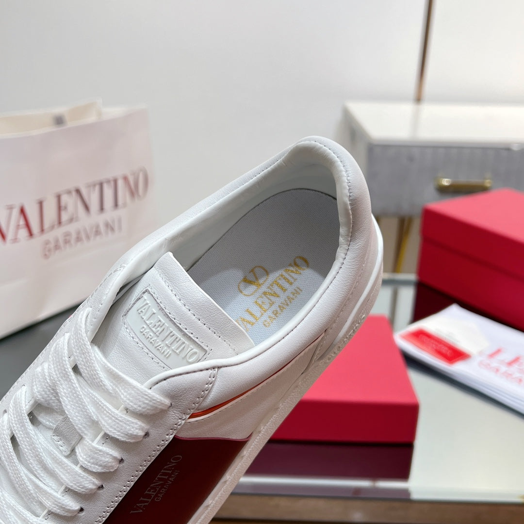 VL 25s Upvillage Sneakers In White Mix Red Lambskin