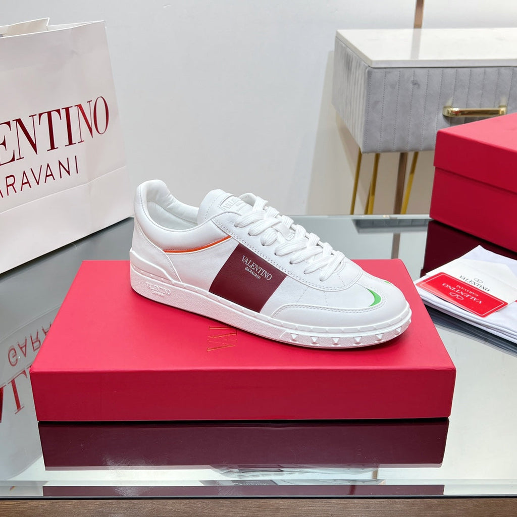VL 25s Upvillage Sneakers In White Mix Red Lambskin
