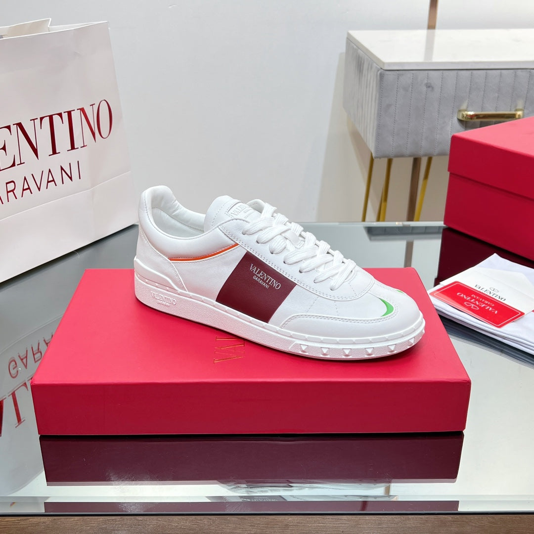 VL 25s Upvillage Sneakers In White Mix Red Lambskin