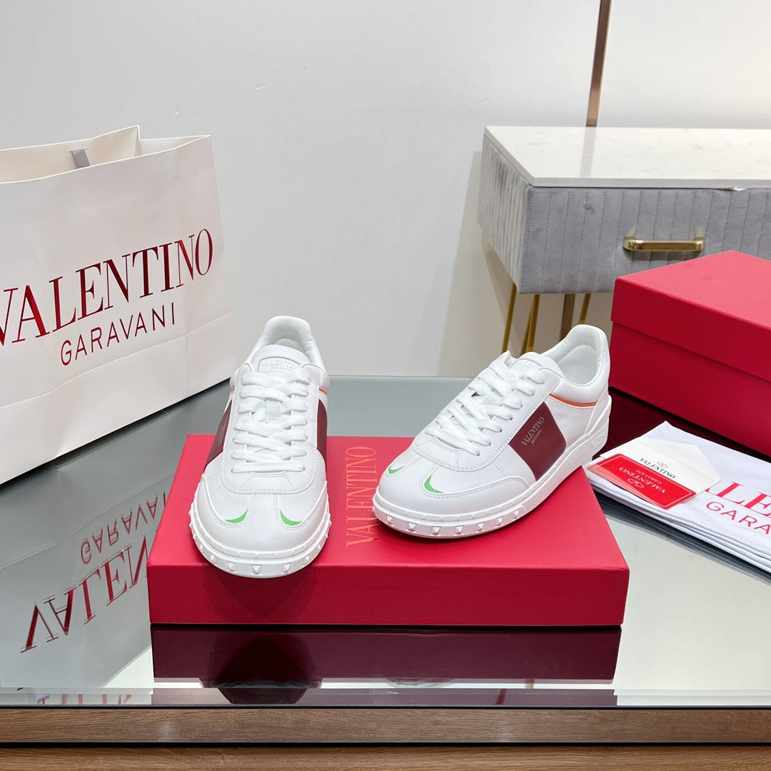 VL 25s Upvillage Sneakers In White Mix Red Lambskin