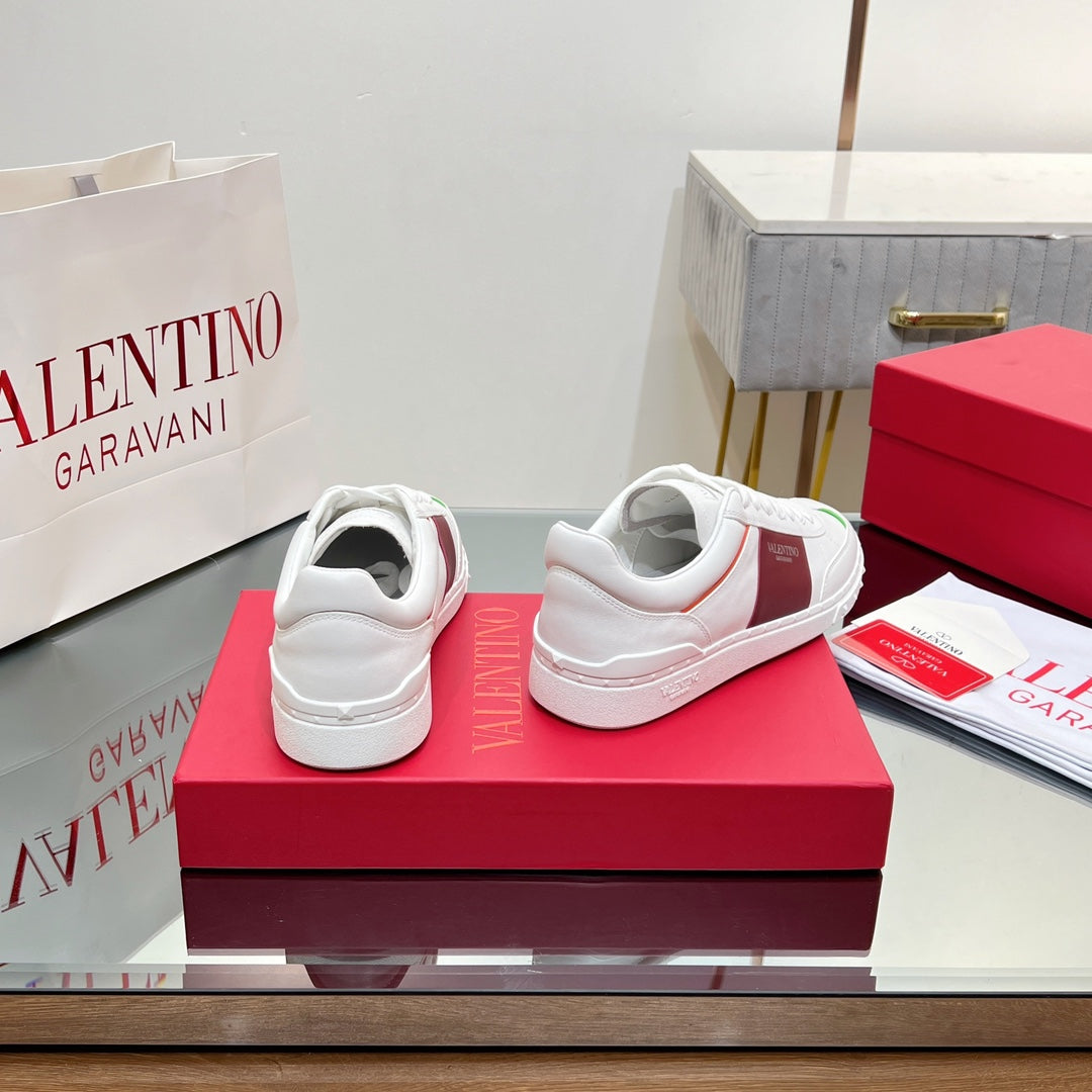 VL 25s Upvillage Sneakers In White Mix Red Lambskin