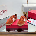 VL 25s Upvillage Sneakers In White Mix Dark Orange Suede