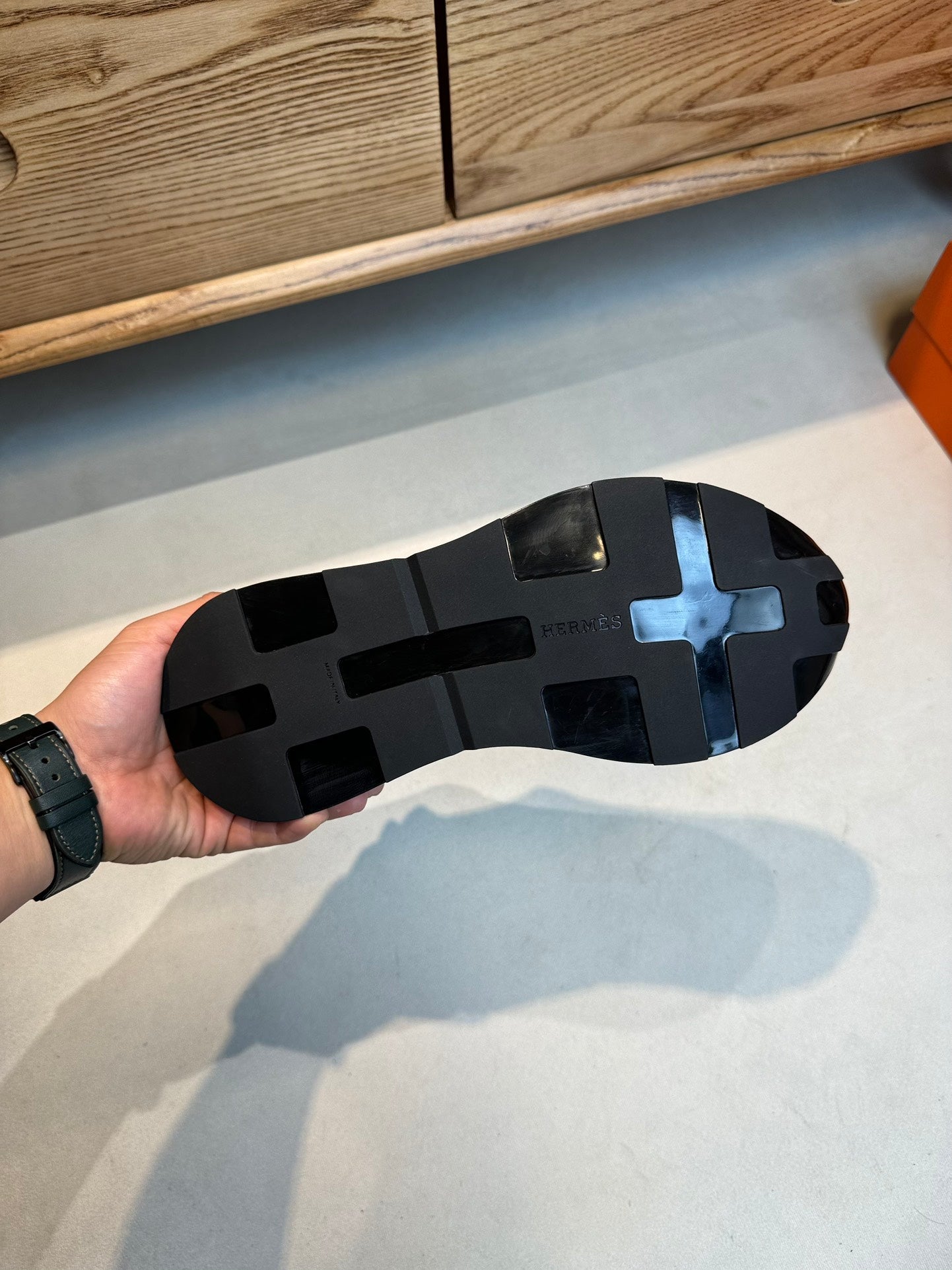 HM INTERACTIVE LACE-UP SNEAKER BLACK CALFSKIN