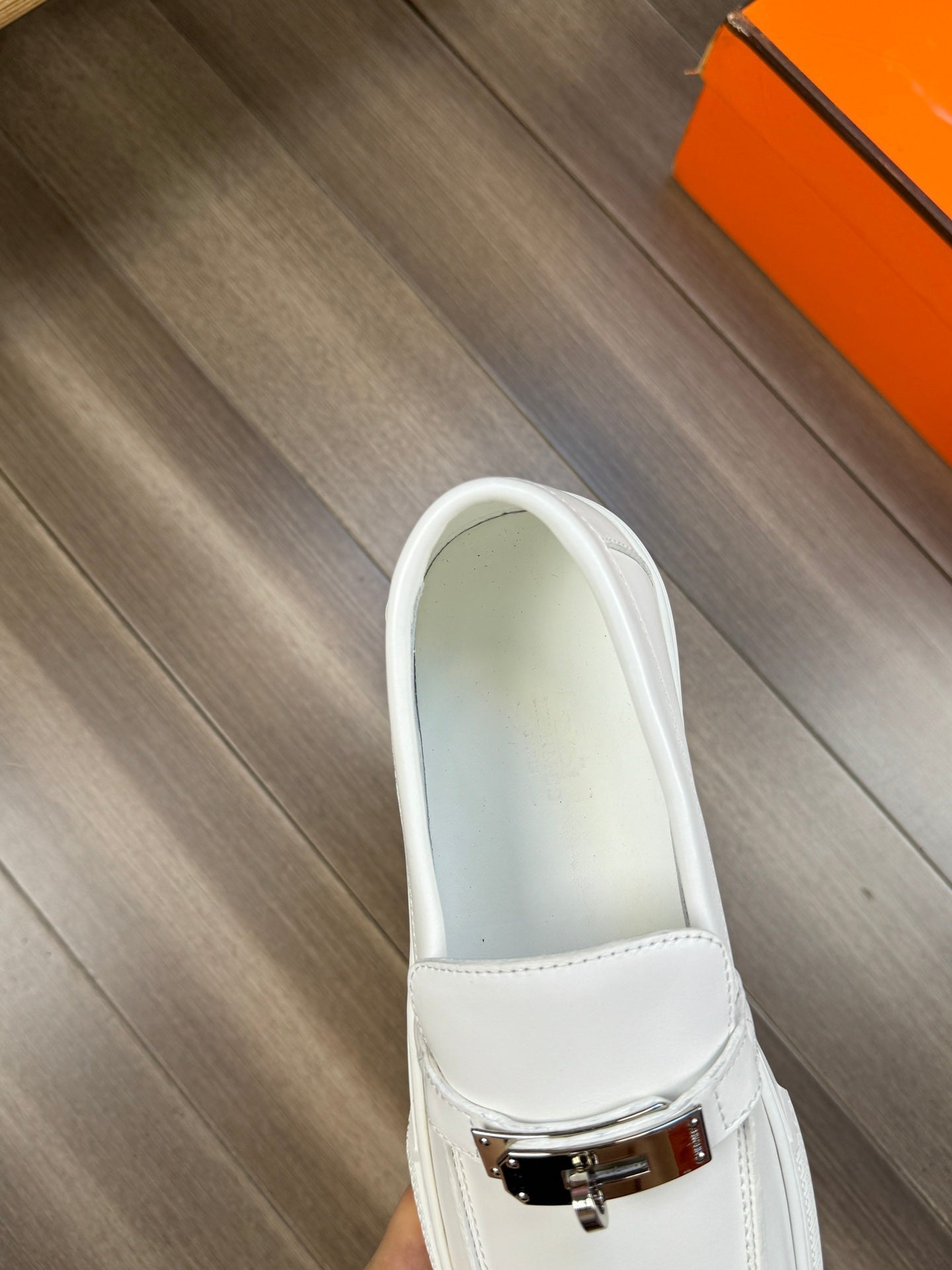 HM GAME SLIP-ON SNEAKER WHITE CALFSKIN