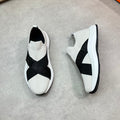 HM Men's Slip on Sneaker Black Knitted Fabric 643377