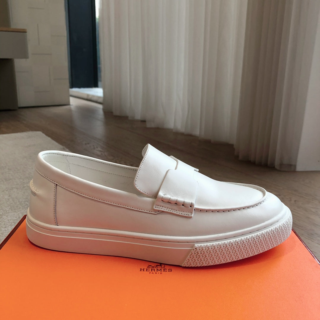 HM IKE SLIP-ON SNEAKER WHITE CALFSKIN