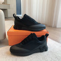 HM Men's 25 Bouncing Sneaker Black Mesh Cowhide 639250