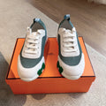 HM Men's 25 Sneaker Green Mesh Suede 541302