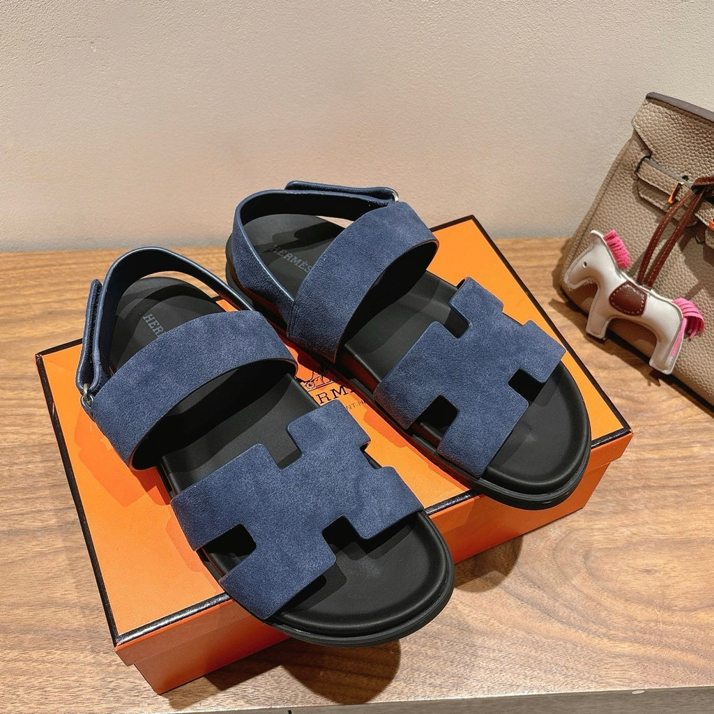 HM Men's 25 Chypre Sandals Blue Suede 651352