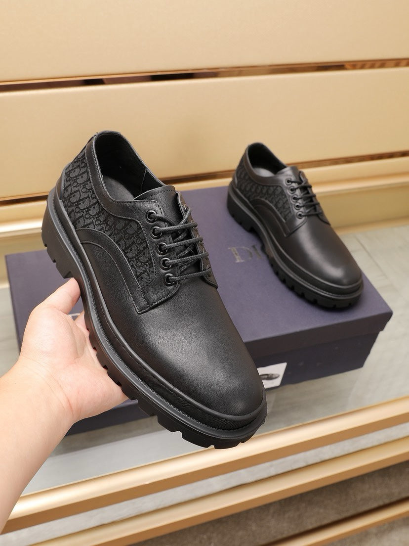 CD EXPLORER DERBY SHOE BLACK CALFSKIN