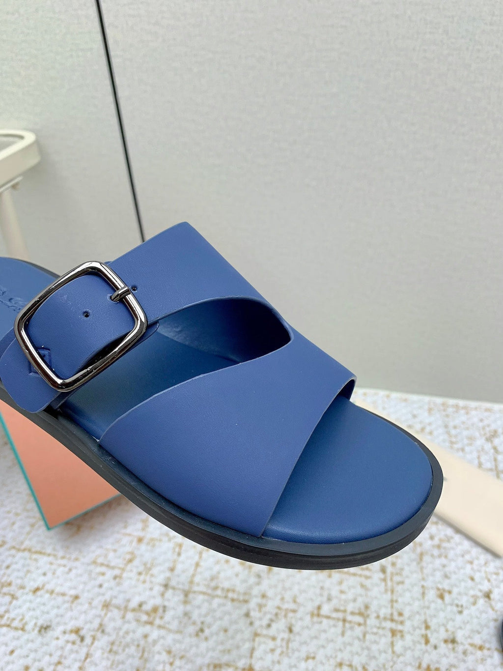 LP Men Sandals In Classic Blue Calfskin