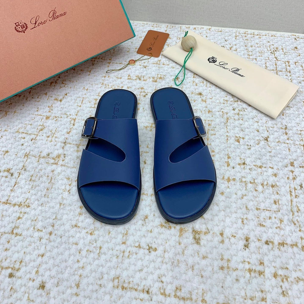 LP Men Sandals In Classic Blue Calfskin