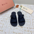 LP Men Sandals In Classic Black Calfskin