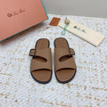 LP Men Sandals In Light Brown Calfskin