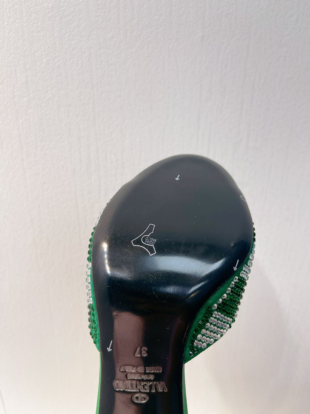VT High Heeled Sandals Green Sheepskin 292840