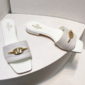 VT Moon Slides in Leather White Cowhide 292858