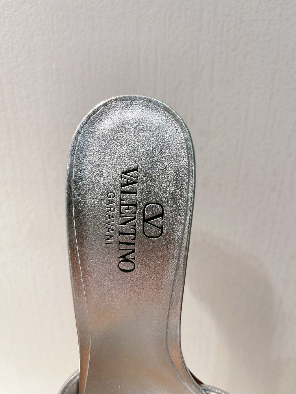 VT Leather Mules Silver Cowhide 292874