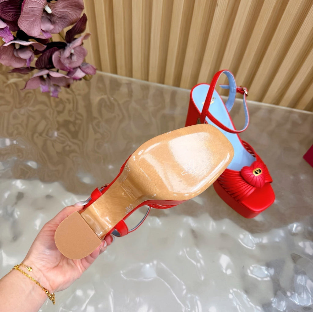 Valentino Royal Sandal 11.5cm Red Blue Leather 702274
