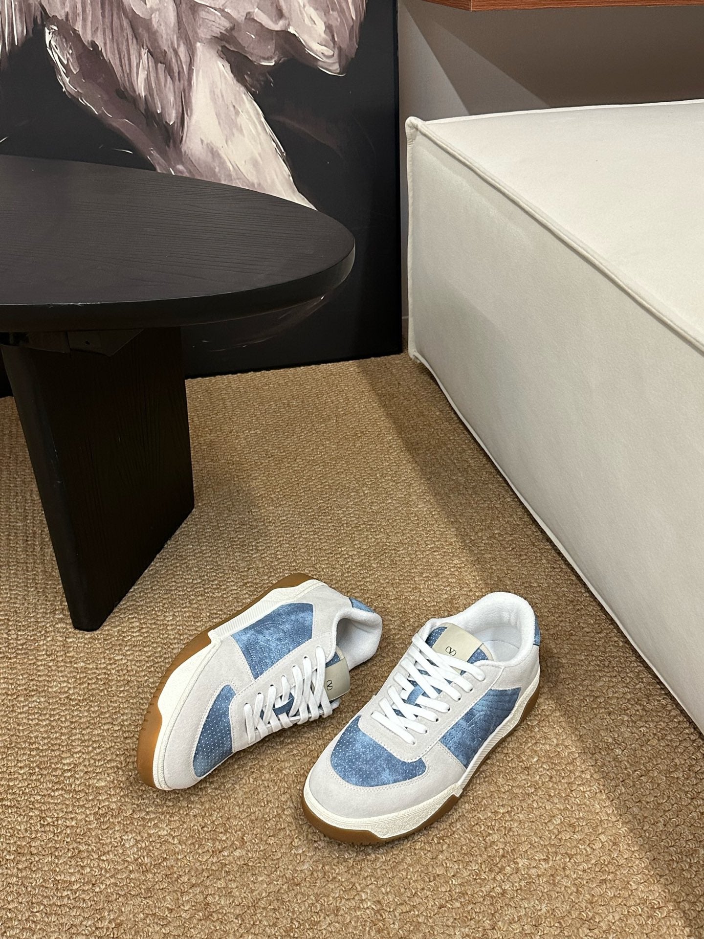 VLogo Upvillage Low-Top Sneakers Blue Grey Suede Denim 691443