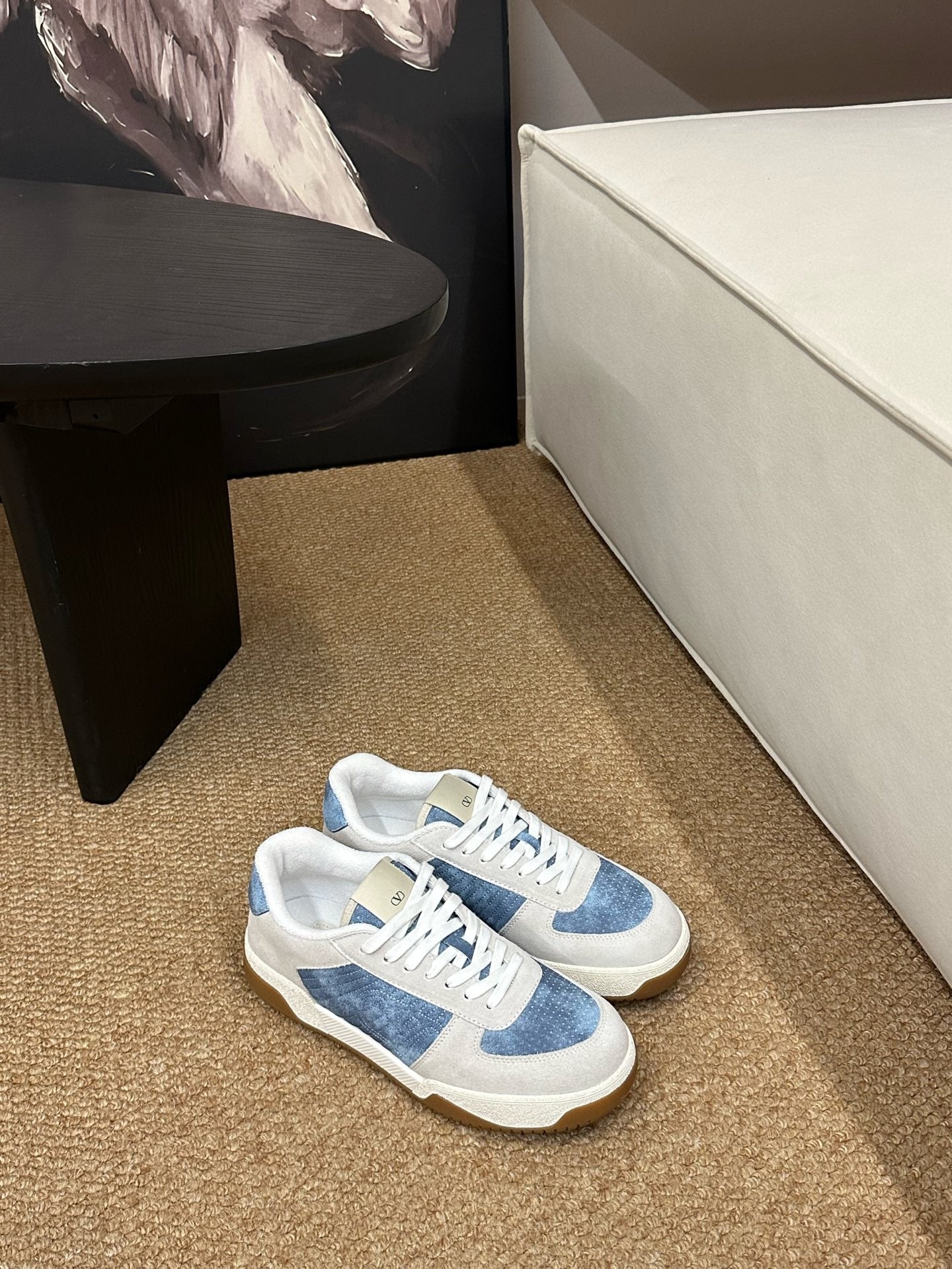 VLogo Upvillage Low-Top Sneakers Blue Grey Suede Denim 691443