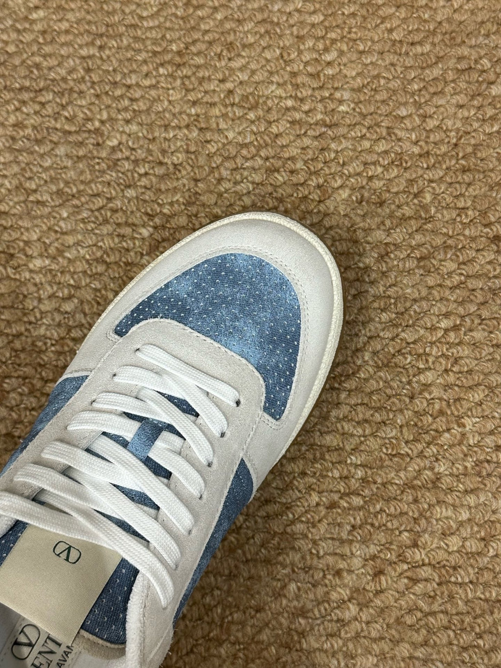 VLogo Upvillage Low-Top Sneakers Blue Grey Suede Denim 691443