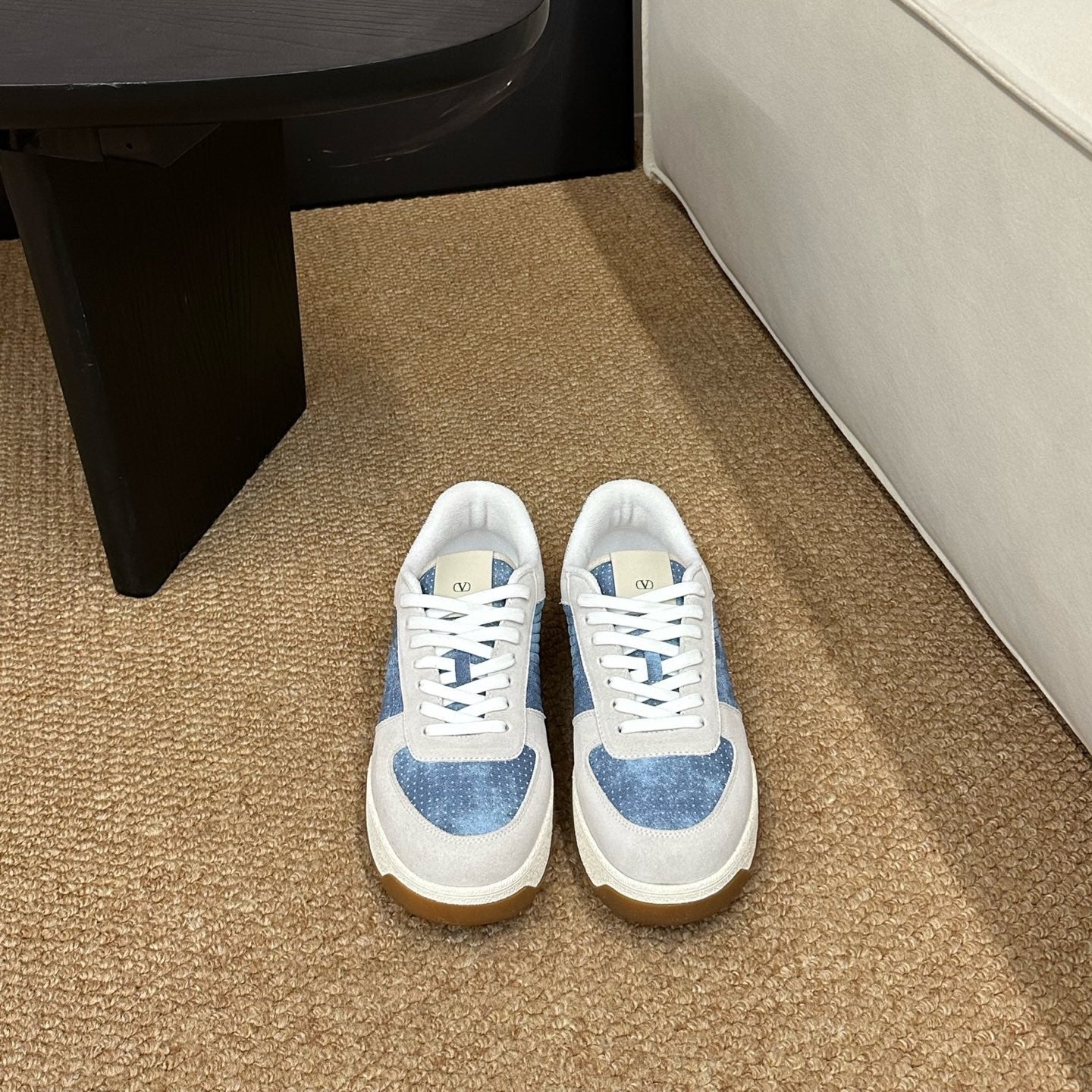 VLogo Upvillage Low-Top Sneakers Blue Grey Suede Denim 691443