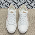 CD LOW TOP BASIC SNEAKER WHITE AND RED CALFSKIN