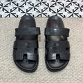 HM Men's Chypre Slide Black Cowhide 542930