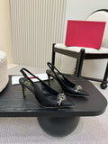 Valentino Slingback Pump High heels Silk 239562
