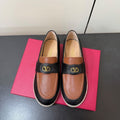 Valen Palm Avenue Loafer Black Brown Raffia Calfskin 619034