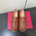 Valen Palm Avenue Loafer Brown Raffia Calfskin 619035