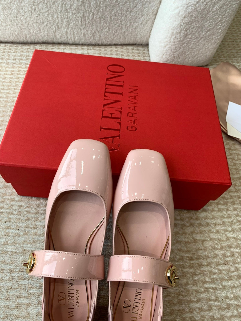 VL Locker Mary-Jane Ballerina In Pink Calfskin