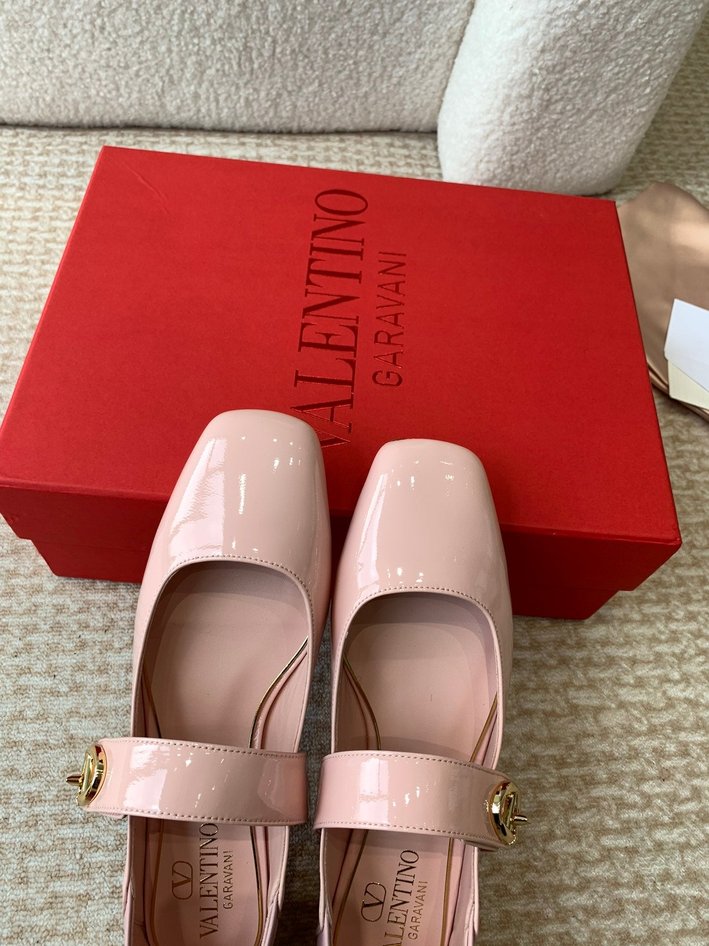 VL Locker Mary-Jane Ballerina In Pink Calfskin