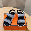 HM Men's Junior Sandal Gray Suede 643236