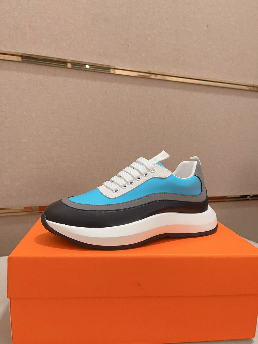 HM Men's Gramme Sneaker Skyblue Cowhide 539679