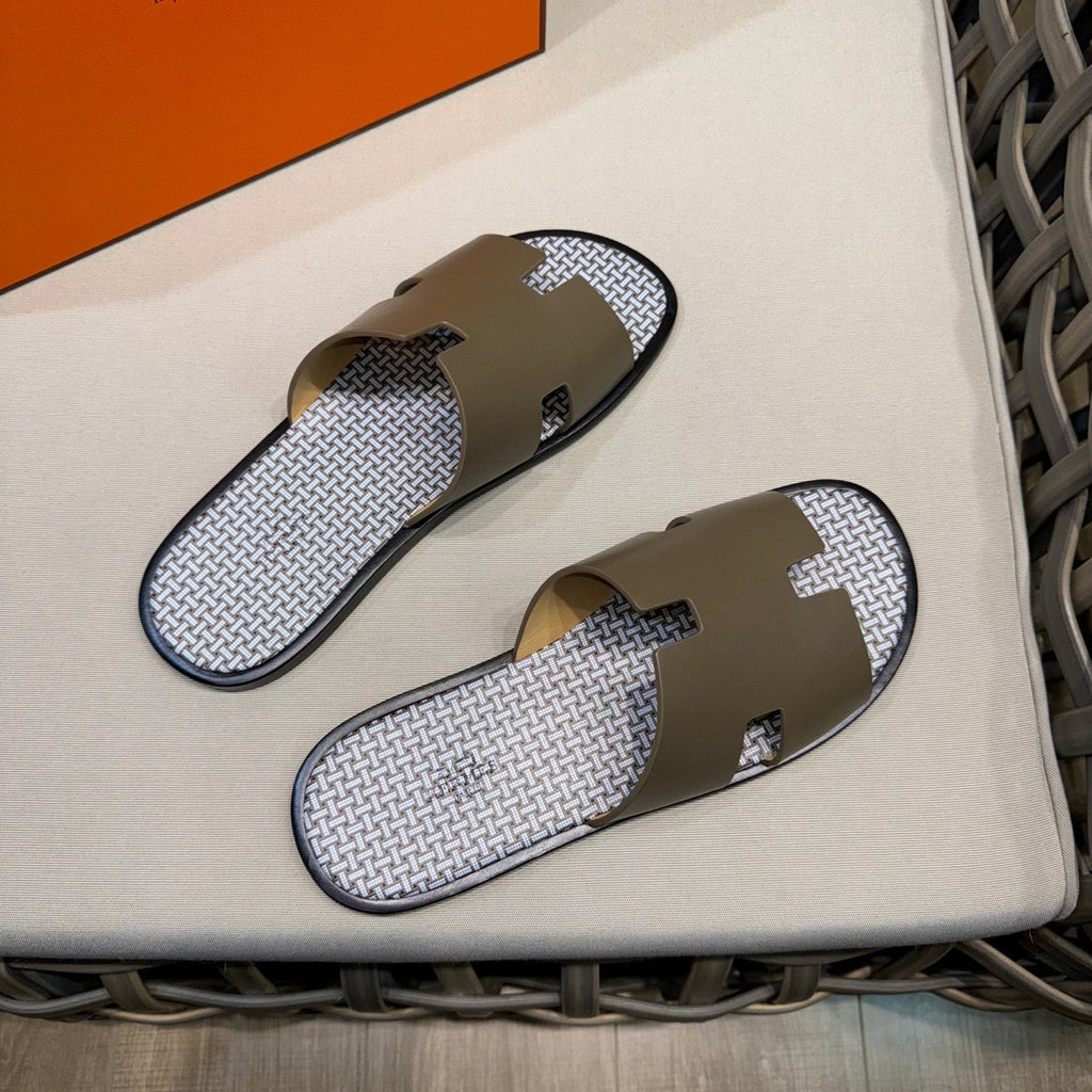HM Men's Izmir Slide Moss Green Cowhide 540347