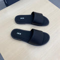 CD SLIDE ALIDAS SLIPPER BLACK GRAINED CALFSKIN